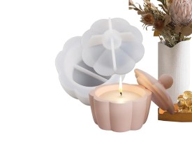 Molde silicona mini alhajero flor